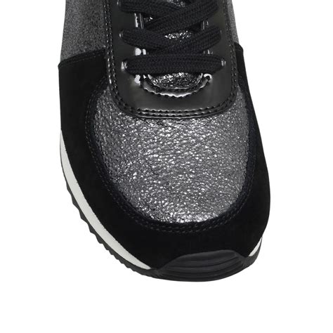 michael michael kors allie wrap trainer black gunmetal